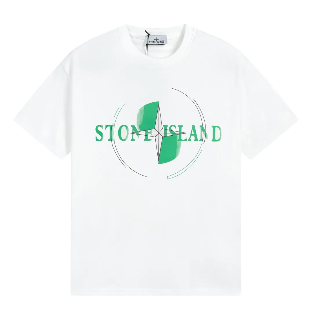 W659#P110💰 [Stone lsland/Stone Island summer sci-fi compass printed short-sleeved T-shirt] ⚠️[Original creation with high control of details] -Made of 230g combed cotton 32-count double yarn, soft and comfortable to the touch, sweat-absorbent and breathable. -Simple basic and versatile style, original single quality, the first choice for couples. -Made by a large factory, four needles and five threads on the shoulder, neat alignment, high quality workmanship. -Same style for men and women, very versatile One piece by hand, the details are clearly visible. Color: Black White Size: M L